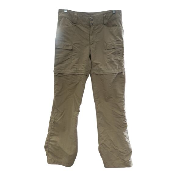 The North Face Pants - North Face Convertible Hiking Pants Beige Khaki Women’s Size 8 Active Gorpcore